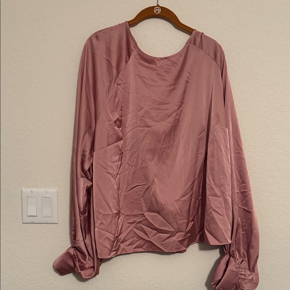 Pink Long Sleeve Blouse